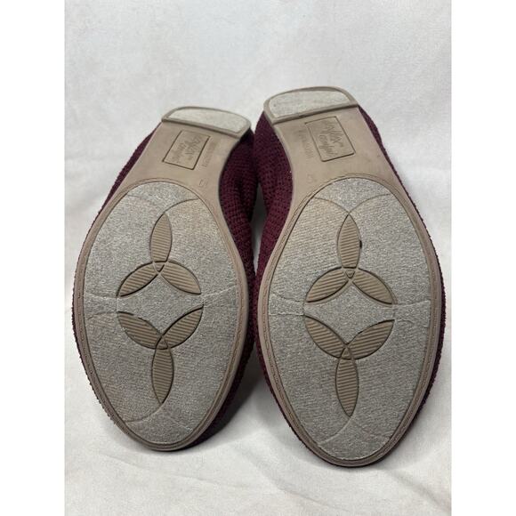 DexFlex Comfort Ballet Flats Women’s Size 10 Burgundy Knit Slip On Memory Foam - Picture 8 of 10